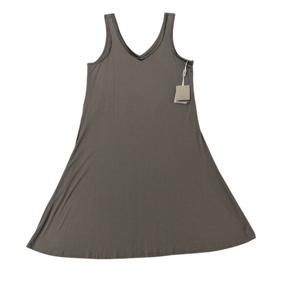 FACEPLANT DREAMS Nwt Bamboo V-Neck Nightshirt S Earl Gray Gray/Green SOFT - Picture 14 of 15